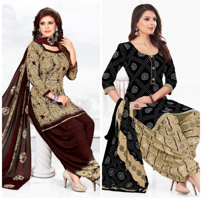 SIMPLYENTHIC Crepe Printed Kurta & Churidar Material