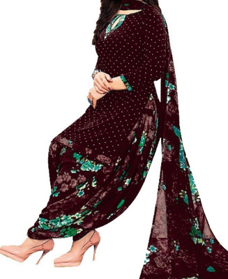 DUTT TEXTILE Crepe Printed Salwar Suit Material