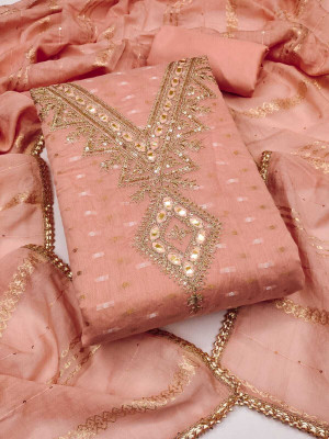 NEWHLSILKMILLS Pure Cotton Embroidered Salwar Suit Material