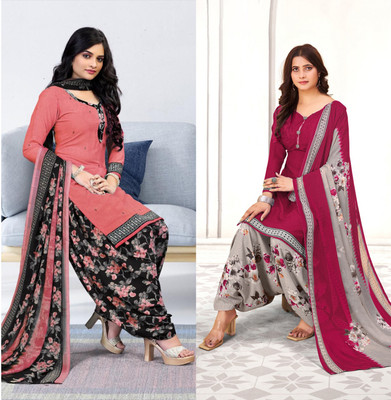 SIMPLYETHNIC Crepe Self Design Salwar Suit Material