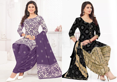 laxmi creation Crepe Embroidered Salwar Suit Material