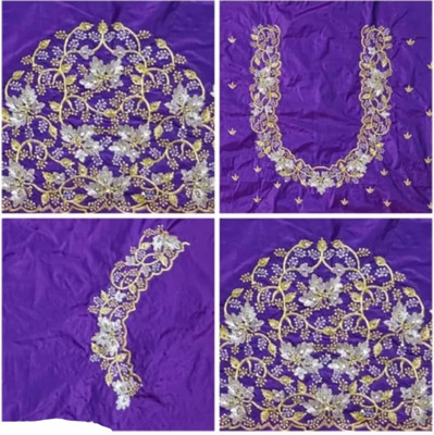MAYRAAFASHION Cotton Silk Embroidered Blouse Material