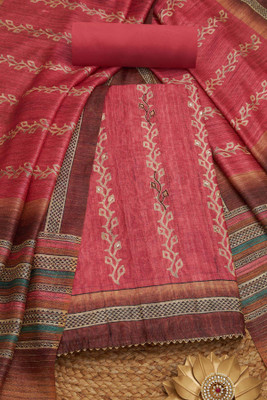 soch Tussar Silk Printed Salwar Suit Material