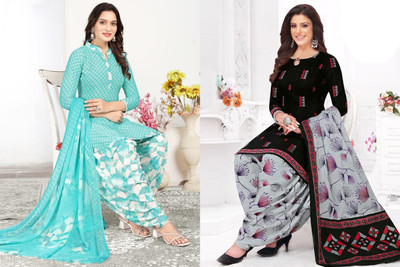 SIMPLYETHNIC Crepe Printed Salwar Suit Material