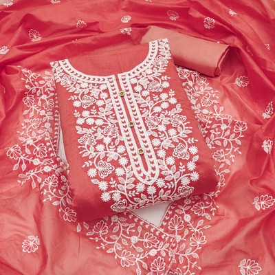 Jaipur Kurti Cotton Blend Floral Print Salwar Suit Material