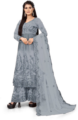 SHREENATHJI WORID Net/Lace Embroidered Kurta & Palazzo Material
