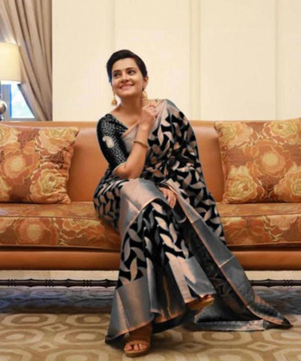 Banarasi Woven, Embroidered, Self Design Kanjivaram Pure Silk, Jacquard Saree(Multicolor)