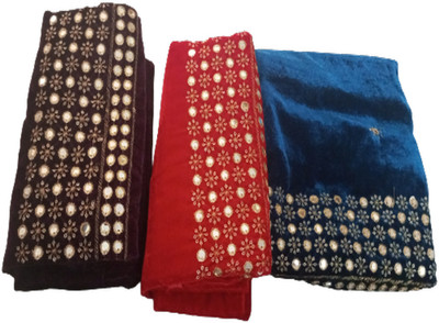 Cotton colors Velvet Self Design Blouse Material