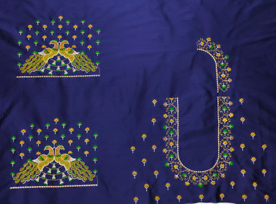 HouseOfCommon Art Silk Embroidered Blouse Material