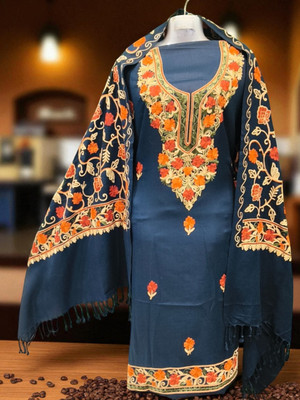 REET MAHAL Wool Embroidered Salwar Suit Material
