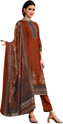 Rosaniya Wool Printed Salwar Suit Material