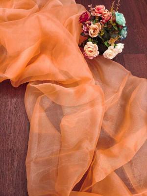 ramiv vastra Organza Solid Multipurpose Running Fabric