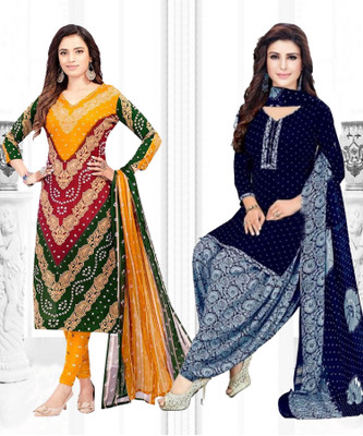 THIRA Crepe Printed Salwar Suit Material
