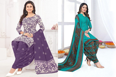 SIMPLYETHNIC Crepe Embroidered Salwar Suit Material