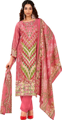 DRAVINAM Trends Viscose Rayon Embroidered Salwar Suit Material