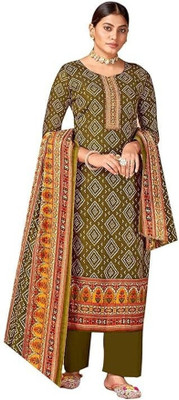 DRAVINAM Trends Wool Printed Salwar Suit Material