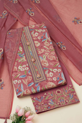 soch Cotton Blend Floral Print Salwar Suit Material