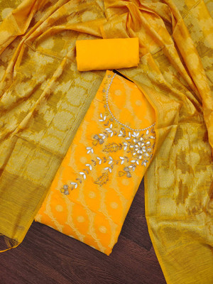 Blissta Jacquard Self Design Salwar Suit Material
