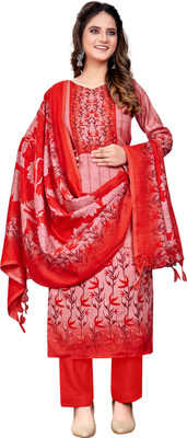 DRAVINAM Trends Wool Printed Salwar Suit Material