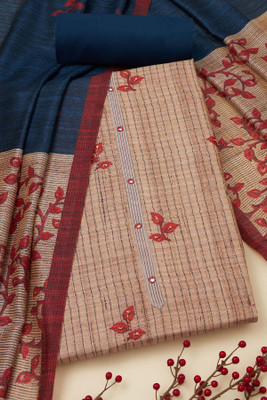 soch Tussar Silk Printed Salwar Suit Material