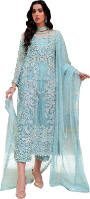 Uday art Net/Lace Embroidered Salwar Suit Material