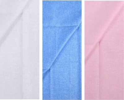 KUNDAN SULZ GWALIOR Cotton Linen Self Design Shirt Fabric