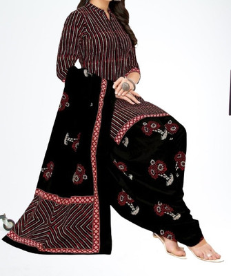 HLSILK Crepe Self Design Salwar Suit Material