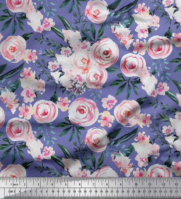 Soimoi Pure Cotton Floral Print Multi-purpose Fabric