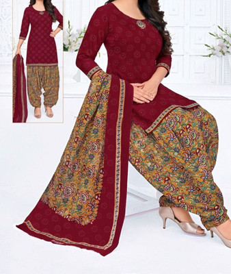 PRIHAAN CLOTHING Crepe Printed Kurta & Patiyala Material