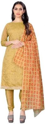 RUDRAA FAB Chanderi Embroidered, Printed Salwar Suit Material