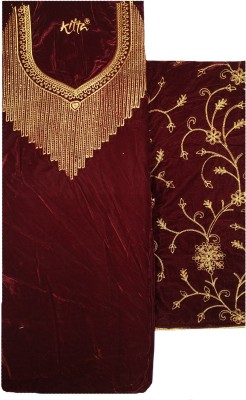 Soul Essence Velvet Embroidered Salwar Suit Material