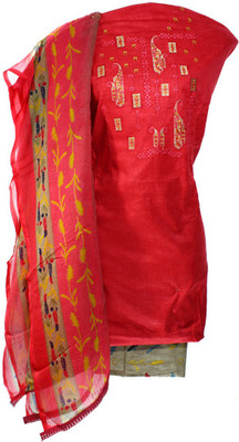 Lattice Cotton Silk Embroidered Multi-purpose Fabric