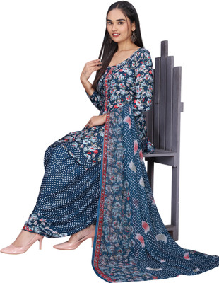 DUTT TEXTILE Crepe Printed Salwar Suit Material