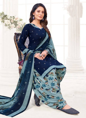 YASHIKA Crepe Solid, Floral Print, Printed, Geometric Print Salwar Suit Material