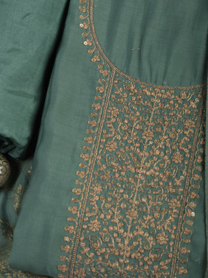 Meena Bazaar Chanderi Embroidered Salwar Suit Material