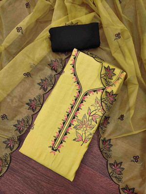 Kimisha Cotton Silk Embroidered Salwar Suit Material