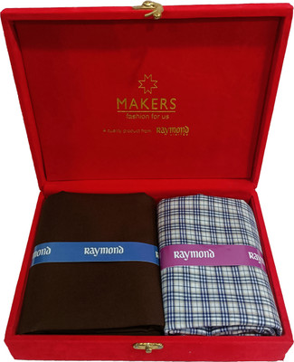 Raymond Cotton Blend Checkered Shirt & Trouser Fabric