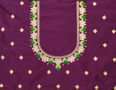 vishwambhari enterprise Art Silk Embroidered Blouse Material
