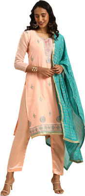 Rajnandini Chanderi Embellished Salwar Suit Material