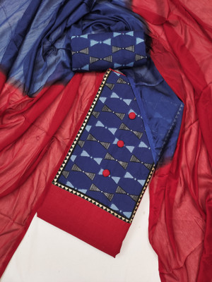 Ethnic Junction Cotton Blend Printed Salwar Suit Material