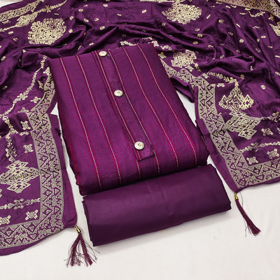 Wonaya Fab Jacquard Self Design Salwar Suit Material