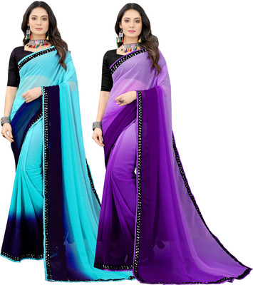 Sutranga Designers Georgette Embellished Multipurpose Running Fabric