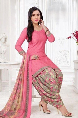 Hidhasha Crepe Printed Salwar Suit Material