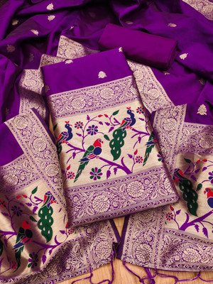 PandadiSaree Cotton Silk Printed Salwar Suit Material