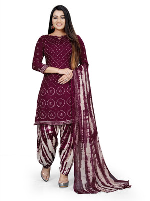 ZIKIGO Crepe Printed Salwar Suit Material