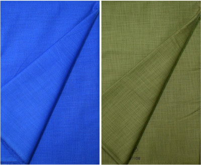 KUNDAN SULZ GWALIOR Cotton Blend Self Design Shirt Fabric