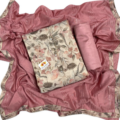 SILKORA Chanderi Self Design Salwar Suit Material