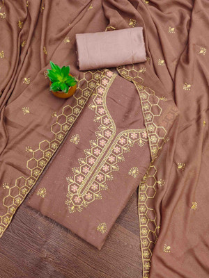 Divastri Georgette Embroidered Salwar Suit Material