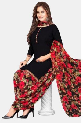 EverEthnic Cotton Blend Self Design Salwar Suit Material