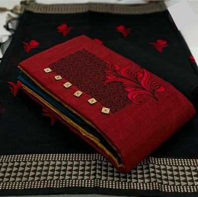 KRUTAGNA CREATION Cotton Blend Embellished Kurta & Churidar Material